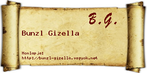 Bunzl Gizella névjegykártya
